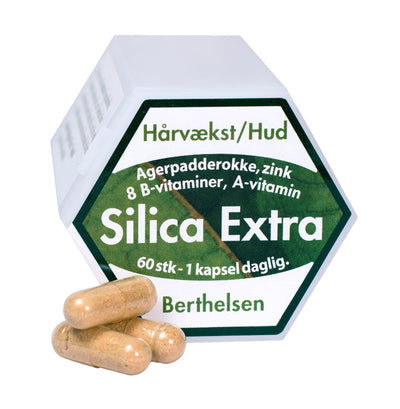 Stort online udvalg i Berthelsen Silica Extra 60 kap. ❤ Berthelsen ❤ Hurtig levering: 1 - 2 Hverdage og gratis fragt v/køb over 295 kr. GLS til pakkeshop ❤ Varenummer: HG-3961 og barcode / Ean: 5701629032162 på lager - Kæmpe udvalg i Sundhed - Over 312 kendte brands på udsalg