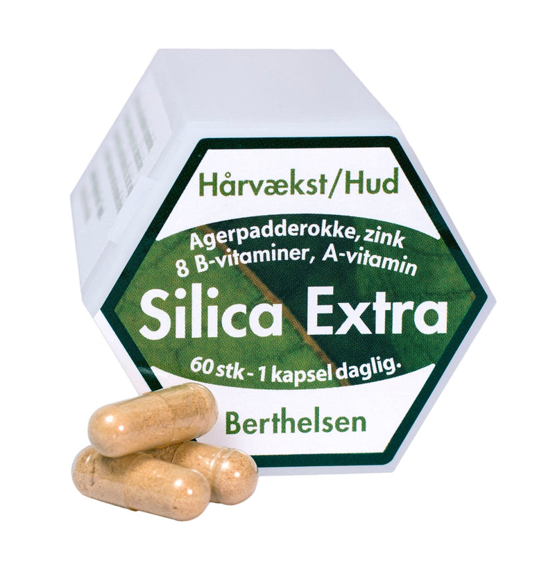 Stort online udvalg i Berthelsen Silica Extra 60 kap. ❤ Berthelsen ❤ Hurtig levering: 1 - 2 Hverdage og gratis fragt v/køb over 295 kr. GLS til pakkeshop ❤ Varenummer: HG-3961 og barcode / Ean: 5701629032162 på lager - Kæmpe udvalg i Sundhed - Over 312 kendte brands på udsalg