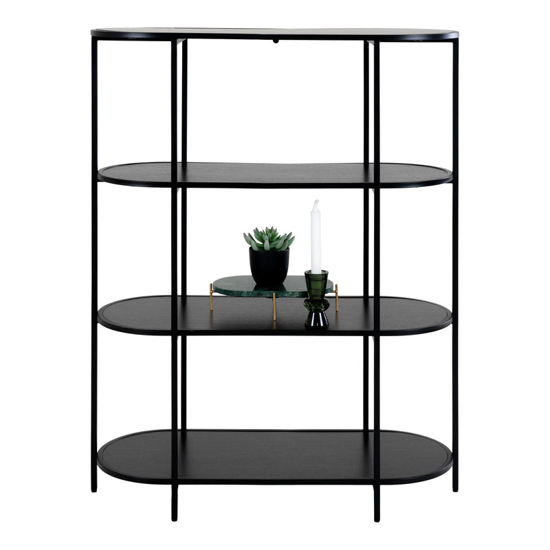 Se Vita Reol - Oval Reol Med 4 Hylder, Sort Med Sort Stel 85X36X111 Cm ❤ Stort online udvalg i HouseNordic ❤ Hurtig levering: 1 - 2 Hverdage samt billig fragt ❤ Varenummer: BBM-45561243500821 og barcode / Ean: &