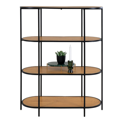 Se Vita Reol - Oval Reol Med 4 Hylder, Egetræslook Med Sort Stel 85X36X111 Cm ❤ Stort online udvalg i HouseNordic ❤ Hurtig levering: 1 - 2 Hverdage samt billig fragt ❤ Varenummer: BBM-45561242943765 og barcode / Ean: '5713917018864 på lager - Udsalg på Nyheder, Populære produkter, Reol Spar op til 67% - Over 350 kendte brands på udsalg