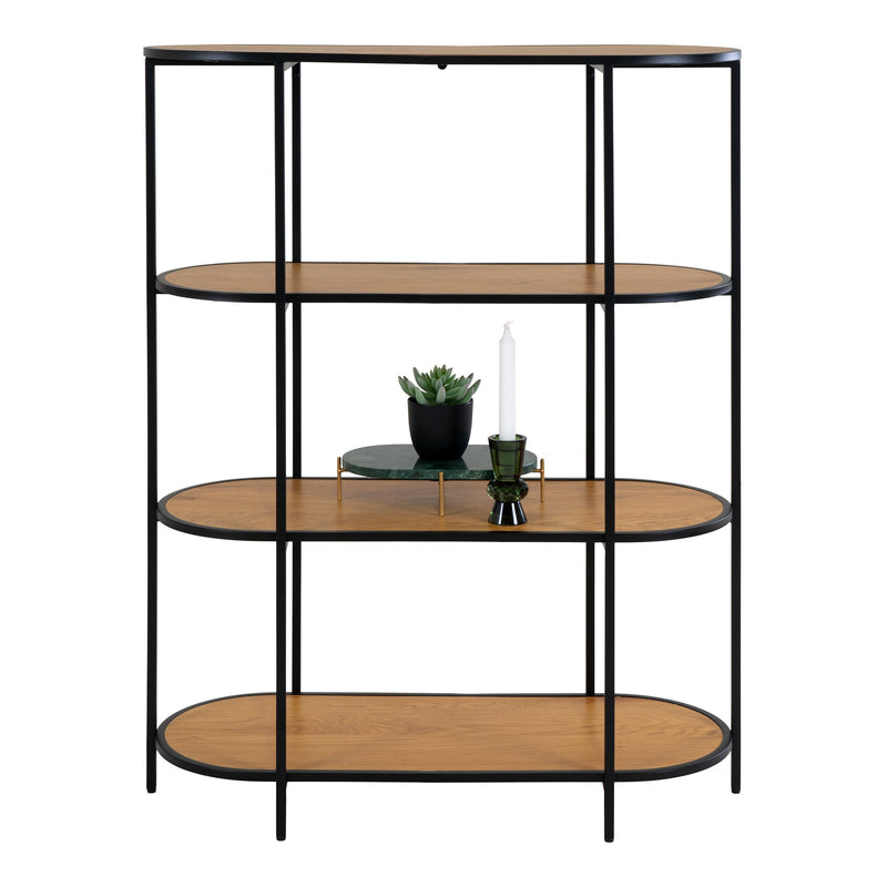 Se Vita Reol - Oval Reol Med 4 Hylder, Egetræslook Med Sort Stel 85X36X111 Cm ❤ Stort online udvalg i HouseNordic ❤ Hurtig levering: 1 - 2 Hverdage samt billig fragt ❤ Varenummer: BBM-45561242943765 og barcode / Ean: &