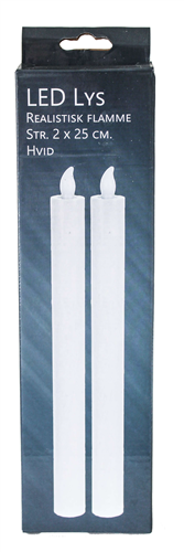 Se Kronelys Led 2 Stk. Hvid 25 Cm ❤ Kæmpe udvalg i HAAHR & CO ❤ Hurtig levering: 1 - 2 Hverdage samt billig fragt - Varenummer: BAR-21878 og barcode / Ean: '5703535020110 på lager - Udsalg på Home Barindretning Lysestager og lys Spar op til 59% - Over 785 kendte brands på udsalg
