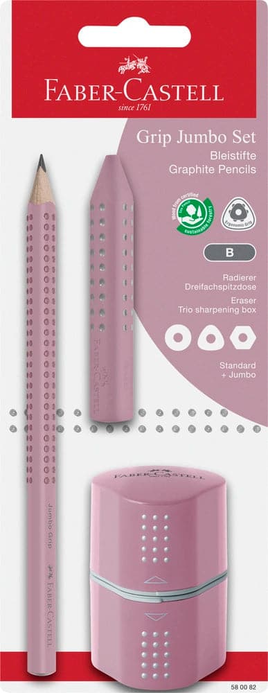 Se Faber-Castell Blistersæt jumbo grip rose online her - Ean: 4005405800824