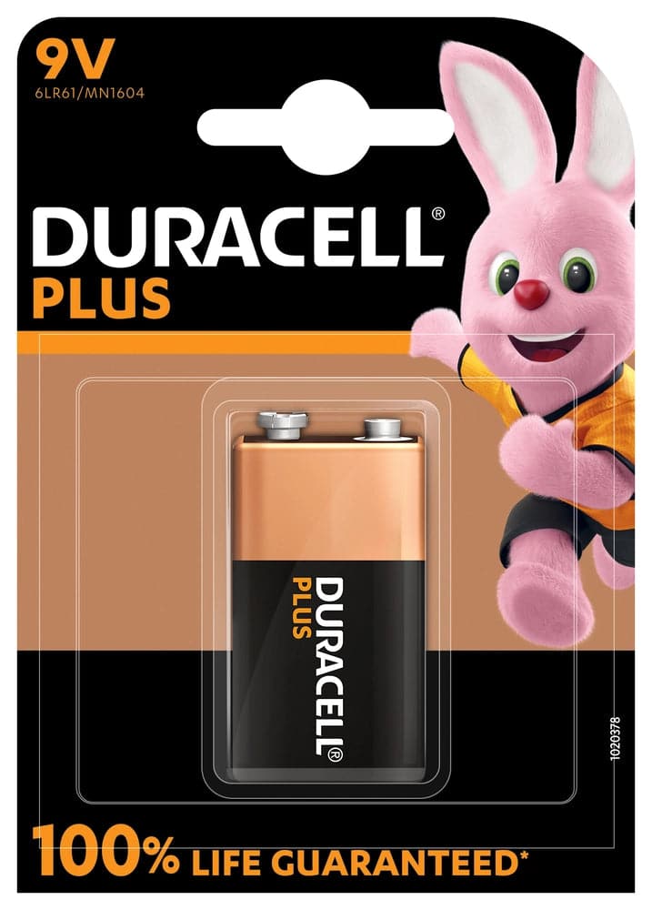 Se BATTERI DURACELL Plus Power 9V 1 pk online her - Ean: 5000394142190