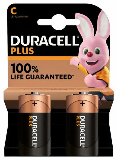 Se BATTERI DURACELL Plus Power C 2 pk online her - Ean: 5000394141827