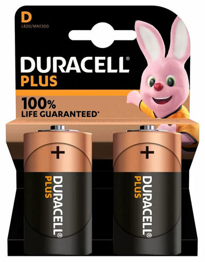 Se BATTERI DURACELL Plus Power D 2 pk online her - Ean: 5000394141988