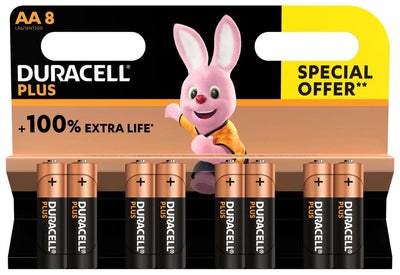 Se BATTERI DURACELL Plus Power AA 8 pk online her - Ean: 5000394141445