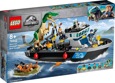 Se 76942 LEGO Jurassic World Baryonyx-dinosaurflugt i båd online her - Ean: 5702017079752