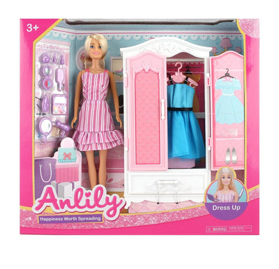 Se Anlily dukke med klædeskab online her - Ean: 7071378032750