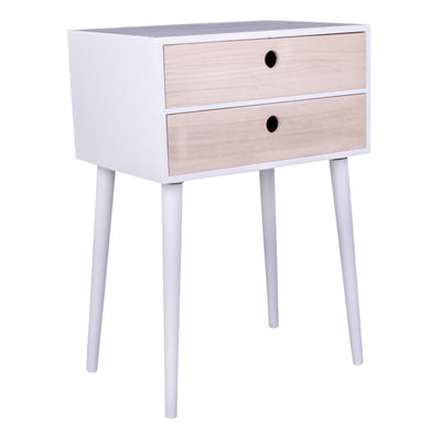 Se Rimini Hjørnebord - Hjørnebord, Hvid Med 2 Naturtræs Skuffer 32X45X65,5 Cm ❤ Stort online udvalg i HouseNordic ❤ Hurtig levering: 1 - 2 Hverdage samt billig fragt ❤ Varenummer: BBM-45560986763541 og barcode / Ean: '5713917005963 på lager - Udsalg på Nyheder, Populære produkter, Sengebord Spar op til 64% - Over 857 kendte brands på udsalg