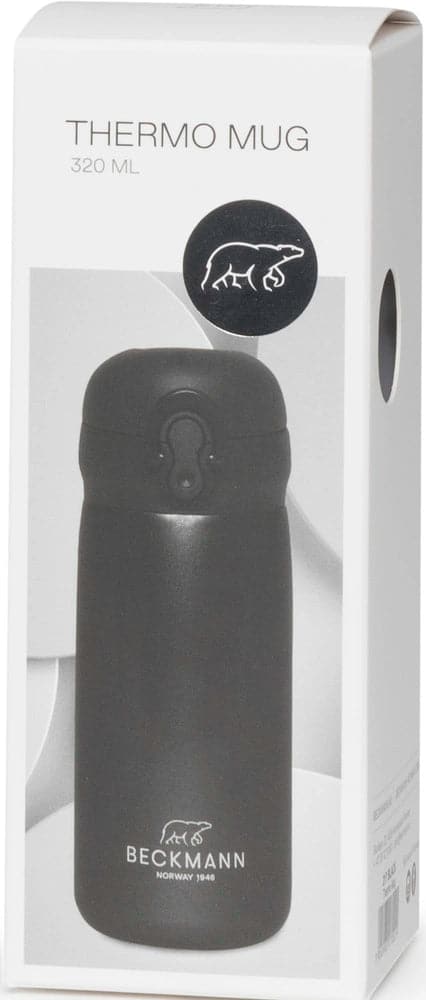 Se Termokrus Beckmann sort 320 ml m/låsemekanisme online her - Ean: 7049982170021