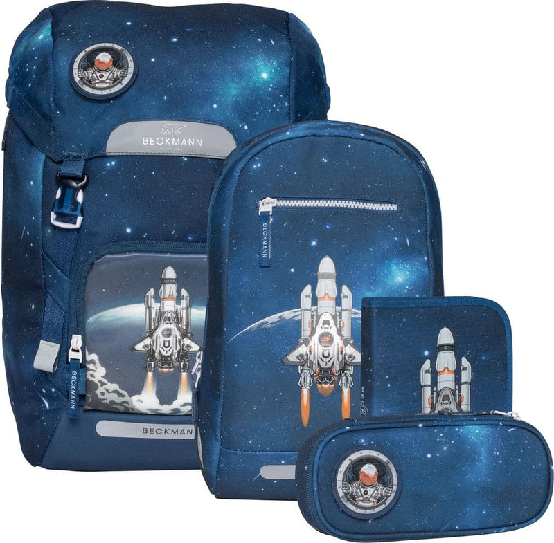 Se Skoletaske sæt Beckmann classic maxi space mission 28 liter online her - Ean: 7049982041352