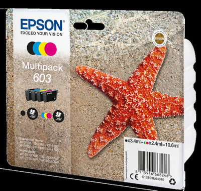 Se Epson 603 multipack 4 colours ink cartridge printerpatron online her - Ean: 8715946668246