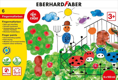 Se Faber-Castell Eberhard Fingermaling 100 ml 6 ass farver online her - Ean: 4087205788069