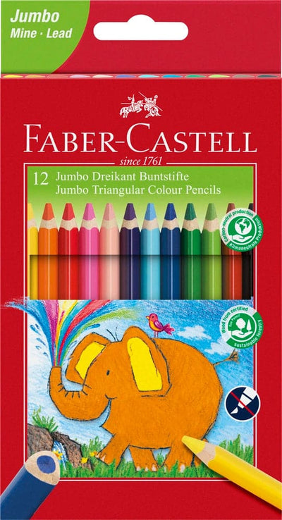 Se Faber-Castell Farveblyant Jumbo 12 stk online her - Ean: 8991761312360