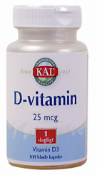 Stort online udvalg i KAL D-Vitamin 25 mcg 100 kapsler ❤ KAL ❤ Hurtig levering: 1 - 2 Hverdage og gratis fragt v/køb over 295 kr. GLS til pakkeshop ❤ Varenummer: HG-7919 og barcode / Ean: på lager - Kæmpe udvalg i Sundhed - Over 454 kendte brands på udsalg