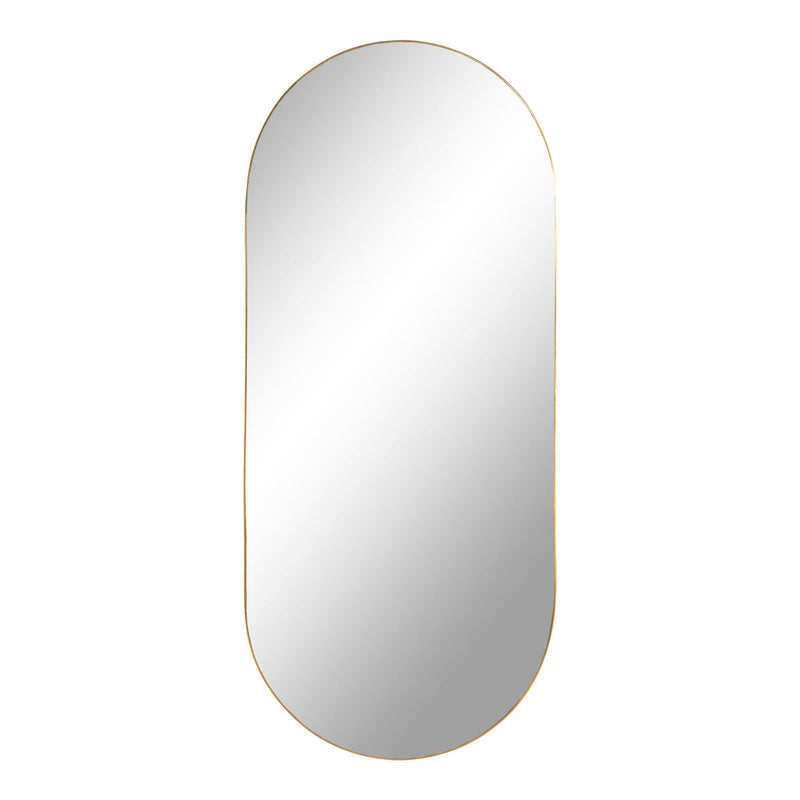 Se Jersey Spejl Oval - Oval Spejl I Stål, Messing Look, 35X80 Cm ❤ Stort online udvalg i HouseNordic ❤ Hurtig levering: 1 - 2 Hverdage samt billig fragt ❤ Varenummer: BBM-45560810995989 og barcode / Ean: &