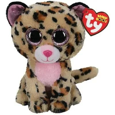 Se Ty Beanie Boos Livvie brun/lyserød leopard 15,5 cm online her - Ean: 0008421363674