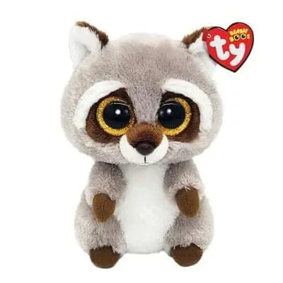 Se Ty Beanie Boos Oakie grå vaskebjørn 15,5 cm online her - Ean: 0008421363759