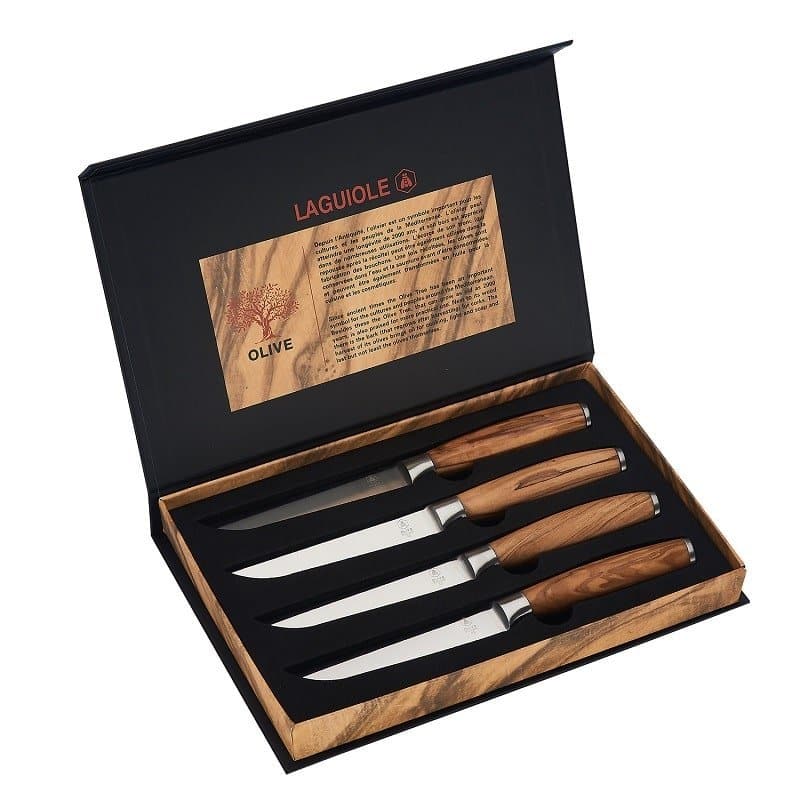 Se Laguiole Oliventræ Steakknive 4 Stk ❤ Kæmpe udvalg i Laguiole ❤ Hurtig levering: 1 - 2 Hverdage samt billig fragt - Varenummer: BAR-18239 og barcode / Ean: &