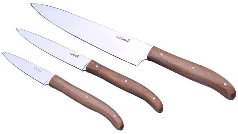 Se Laguiole 3 Køkkenknive i Blok ✔ Kæmpe udvalg i  Laguiole ✔ Hurtig levering: 1 - 2 Hverdage samt billig fragt - Varenummer: BAR-13364 og barcode / Ean: &