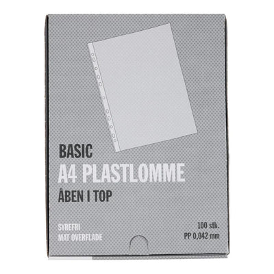 Se Relief Plastlomme basic tynd mat A4 0,042mm 100stk online her - Ean: 5703273128581