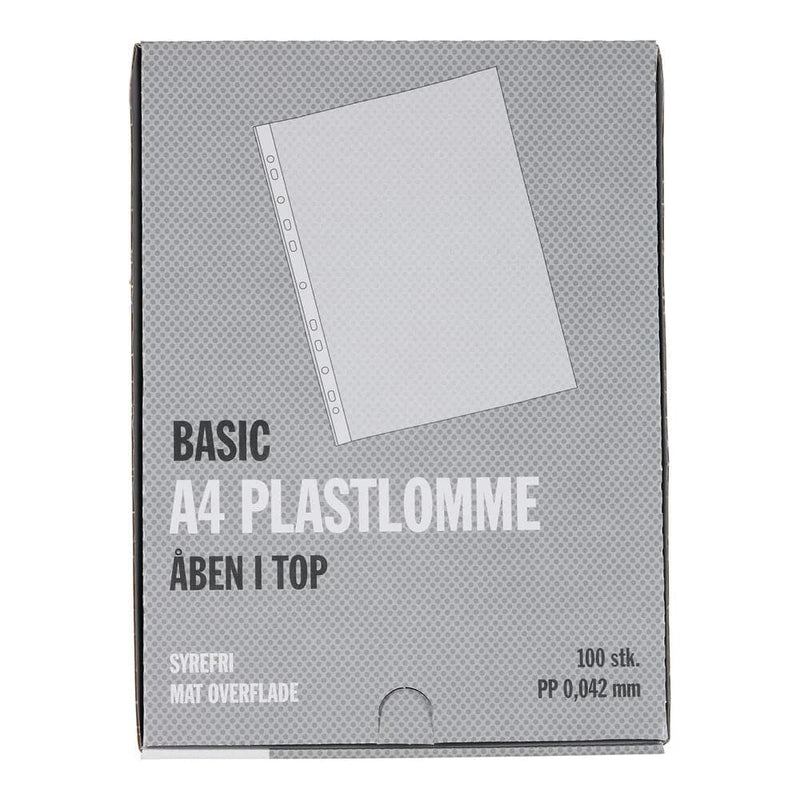 Se Relief Plastlomme basic tynd mat A4 0,042mm 100stk online her - Ean: 5703273128581