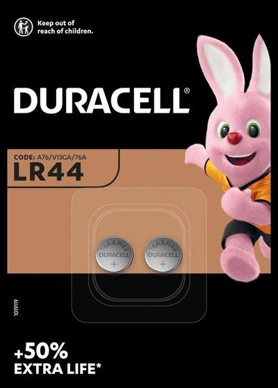 Se Batteri Duracell lr44-b2 online her - Ean: 5000394504424