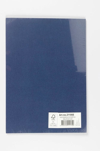 Se Ensfarvet karton mørkeblå A4 online her - Ean: 5703550121700