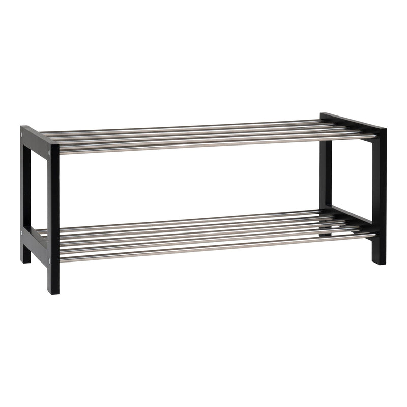 Se Padova Skoreol - Skohylde, Sort Træ Med 2 Hylder I Stål 78X34 Cm ✔ Kæmpe udvalg i  HouseNordic ✔ Hurtig levering: 1 - 2 Hverdage samt billig fragt - Varenummer: BBM-45560972050709 og barcode / Ean: &