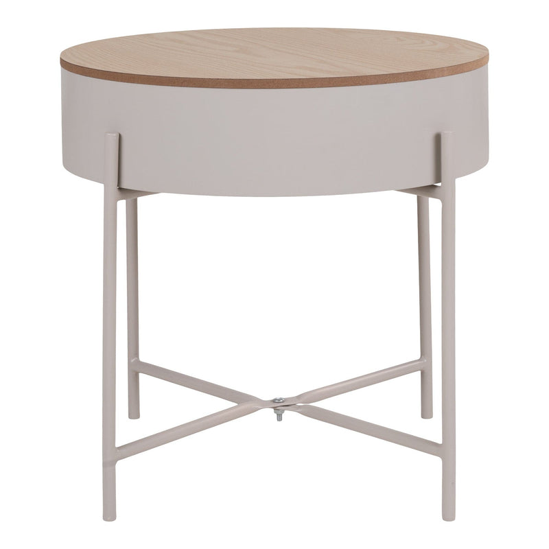 Se Sisco Hjørnebord - Hjørnebord I Beige-Lysegrå Pulverlakeret Stål, Ø40X40 Cm ❤ Stort online udvalg i HouseNordic ❤ Hurtig levering: 1 - 2 Hverdage samt billig fragt ❤ Varenummer: BBM-45561017008405 og barcode / Ean: &