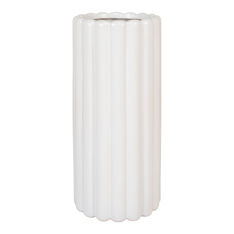 Se Vase - Vase I Keramik, Hvid, Cylinder, Ø11X25 Cm ❤ Stort online udvalg i HouseNordic ❤ Hurtig levering: 1 - 2 Hverdage samt billig fragt ❤ Varenummer: BBM-45561152995605 og barcode / Ean: &