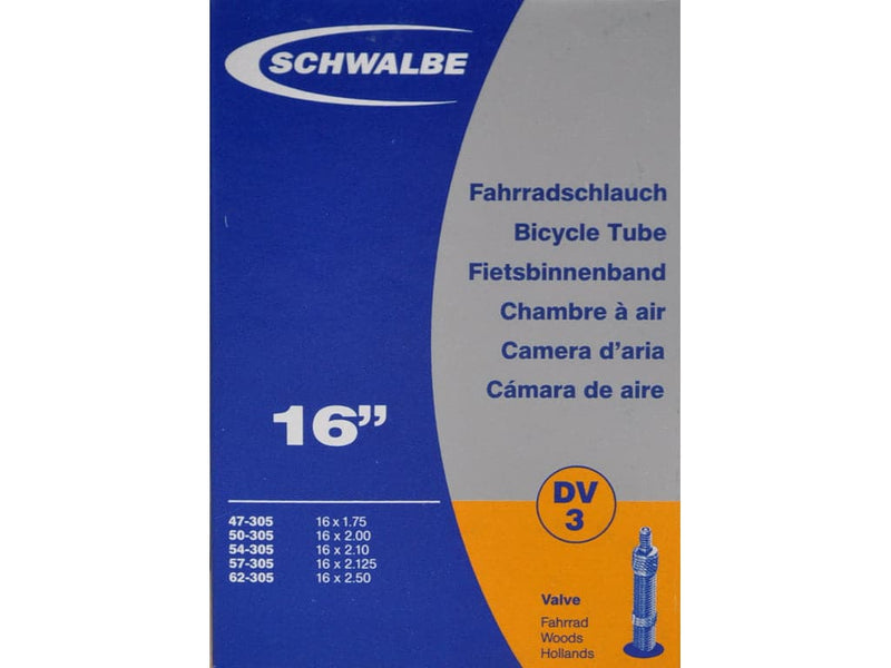 Se Schwalbe slange 16 x 1,75-2,50 med almindelig ventil DV3 ❤ Stort online udvalg i Schwalbe ❤ Hurtig levering: 1 - 2 Hverdage samt billig fragt - Varenummer: CKP-4026495099943 og barcode / Ean: &