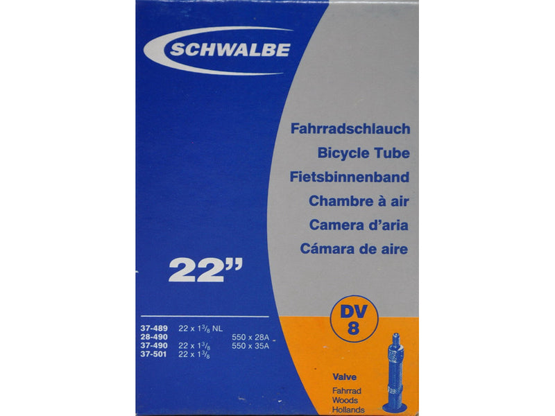 Se Schwalbe slange 22 x 1. 3/8 med almindelig ventil DV8 ❤ Kæmpe udvalg i Schwalbe ❤ Hurtig levering: 1 - 2 Hverdage samt billig fragt - Varenummer: CKP-4026495100328 og barcode / Ean: &