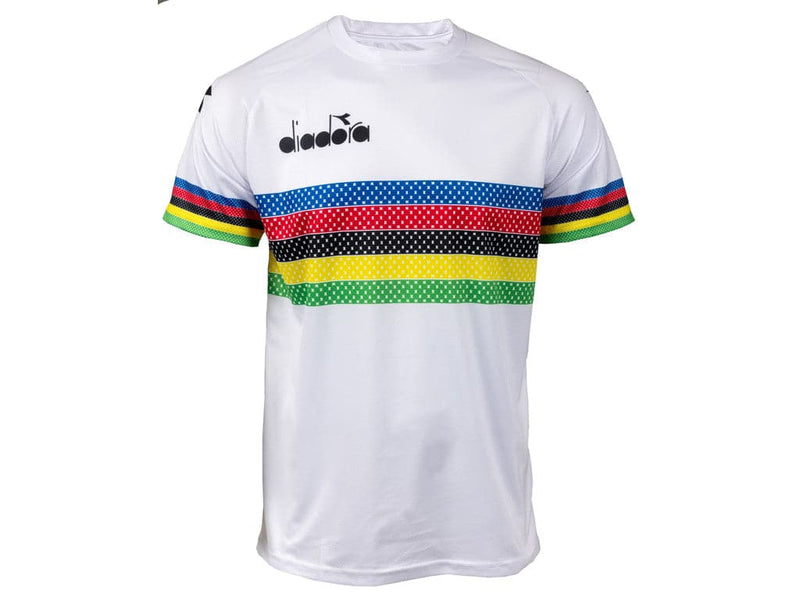 Se Diadora - Cykel T-Shirt med VM striber - Str. M - Hvid ❤ Kæmpe udvalg i Diadora ❤ Hurtig levering: 1 - 2 Hverdage samt billig fragt - Varenummer: CKP-5704796028839 og barcode / Ean: &