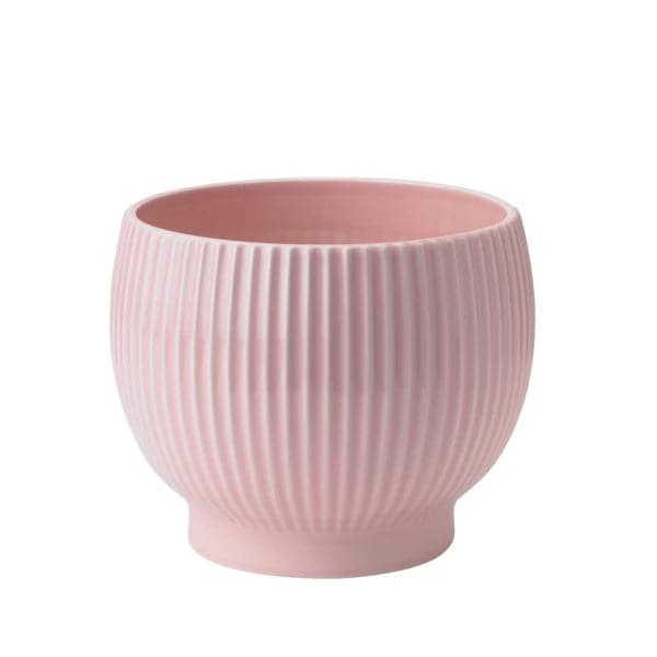 Knabstrup Urtepotteskjuler med riller Ø14,5 cm  Rosa