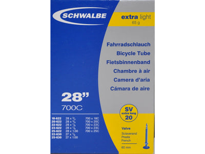 Se Schwalbe slange 700x18-25c X-Light med 60 mm. Racer ventil SV20 ❤ Kæmpe udvalg i Schwalbe ❤ Hurtig levering: 1 - 2 Hverdage samt billig fragt - Varenummer: CKP-4026495099745 og barcode / Ean: '4026495099745 på lager - Udsalg på Slanger Spar op til 61% - Over 412 kendte brands på udsalg