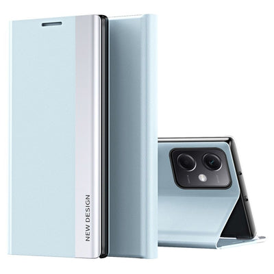 Se Xiaomi Redmi Note 12 Pro 5G - Slim flip læder cover - Lyseblå ❤ Stort online udvalg i KopK ❤ Hurtig levering: 1 - 2 Hverdage samt billig fragt - Varenummer: CPD-V33660129079D og barcode / Ean: på lager - Udsalg på Mobil tilbehør Spar op til 54% - Over 424 kendte brands på udsalg