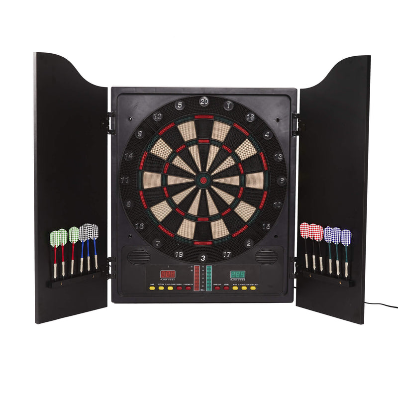 Se Nordic Games - Dartskive elektronisk i dartskab med 12 dartpile ❤ Stort online udvalg i Nordic Games ❤ Hurtig levering: 1 - 2 Hverdage samt billig fragt ❤ Varenummer: BGH-47045601198410 og barcode / Ean: &