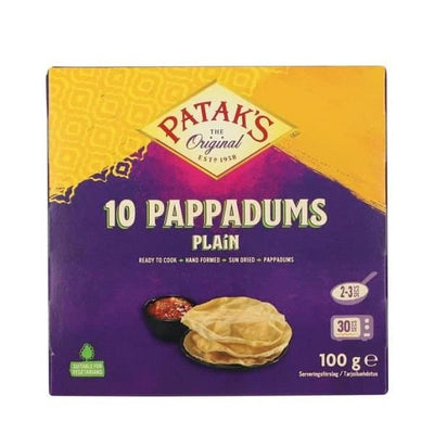 Se Pappadums Plain Ps (100 G) ❤ Stort online udvalg i PatakÂ´s ❤ Hurtig levering: 1 - 2 Hverdage samt billig fragt - Varenummer: BAR-725293 og barcode / Ean: på lager - Udsalg på Delikatesser | Tapas | Brød Spar op til 61% - Over 454 kendte brands på udsalg