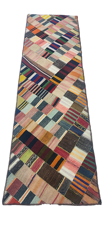 Se Hamam Kelim sildeben Patchwork løber Amaris 75 x 250 cm ❤ Hamam ❤ Hurtig levering: 1 - 2 Hverdage samt billig fragt ❤ Varenummer: HA-46605983449428 og barcode / Ean:  på lager - Kæmpe udvalg i  Kelim løbere - Over 350 kendte brands på udsalg