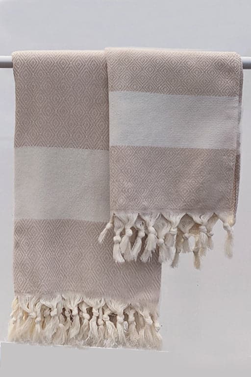 Se Hamam Diamond Beige, lille eller stort - 100*180cm ❤ Hamam ❤ Hurtig levering: 1 - 2 Hverdage samt billig fragt ❤ Varenummer: HA-46744938971476 og barcode / Ean:  på lager - Kæmpe udvalg i  Håndklæder - Over 350 kendte brands på udsalg