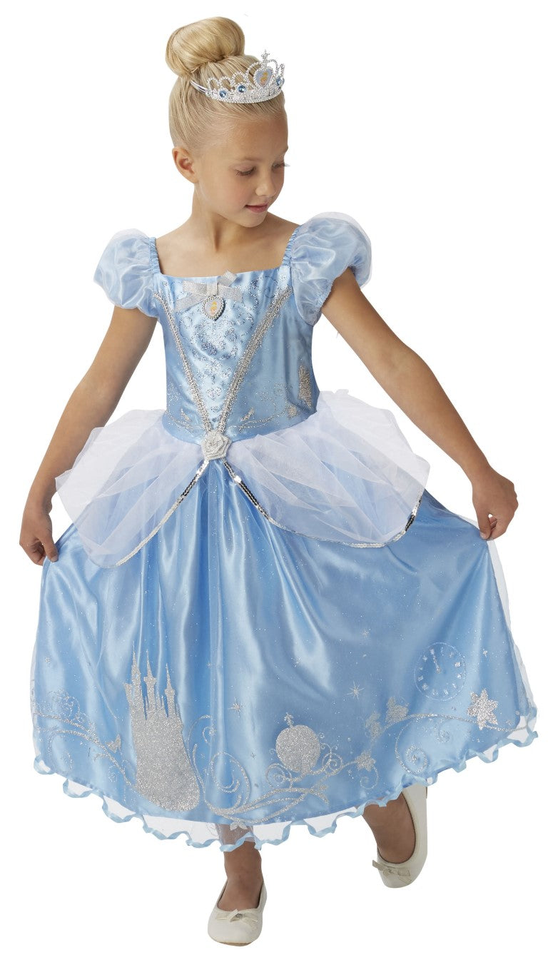 Se Disney Prinsesse Askepot Deluxe Kjole Udklædningstøj (3-9 år) ✔ Kæmpe udvalg i  Rubie&