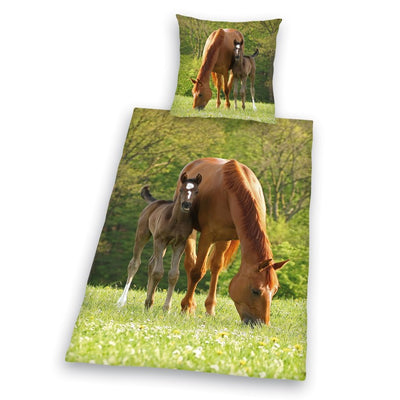 Se Heste 'Brown Horse and Pony' Sengetøj (100 procent bomuld) ✔ Kæmpe udvalg i  mmaction ✔ Hurtig levering: 1 - 2 Hverdage samt billig fragt - Varenummer: MMA-2010068 og barcode / Ean: '4006891650818 på lager - Udsalg på Heste og Pony Sengetøj Spar op til 58% - Over 434 design mærker på udsalg