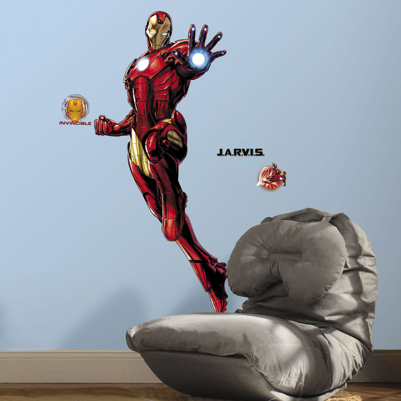 Se Iron Man Gigant Wallsticker ✔ Kæmpe udvalg i  Roommates ✔ Hurtig levering: 1 - 2 Hverdage samt billig fragt - Varenummer: MMA-216044 og barcode / Ean: &