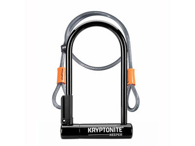Se Kryptonite Keeper - Bøjlelås U-Lock 12 Std. - 10,2 x 20,3cm - Med Flex wire - Sort ✔ Kæmpe udvalg i  Kryptonite ✔ Hurtig levering: 1 - 2 Hverdage samt billig fragt - Varenummer: CKP-720018004370 og barcode / Ean: '720018004370 på lager - Udsalg på Cykellåse & hængelåse Spar op til 57% - Over 1454 kendte brands på udsalg