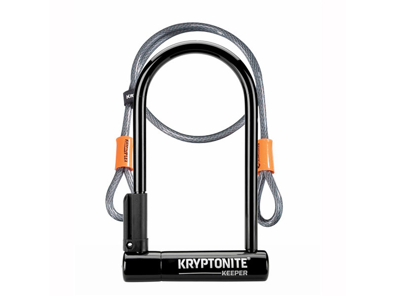 Se Kryptonite Keeper - Bøjlelås U-Lock 12 Std. - 10,2 x 20,3cm - Med Flex wire - Sort ✔ Kæmpe udvalg i  Kryptonite ✔ Hurtig levering: 1 - 2 Hverdage samt billig fragt - Varenummer: CKP-720018004370 og barcode / Ean: &