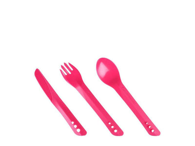 Se LifeVenture Ellipse Cutlery Set - Letvægts bestiksæt plastik med 3 dele - Pink ❤ Kæmpe udvalg i Lifeventure ❤ Hurtig levering: 1 - 2 Hverdage samt billig fragt - Varenummer: CKP-5031863750165 og barcode / Ean: '5031863750165 på lager - Udsalg på Service Spar op til 61% - Over 434 design mærker på udsalg