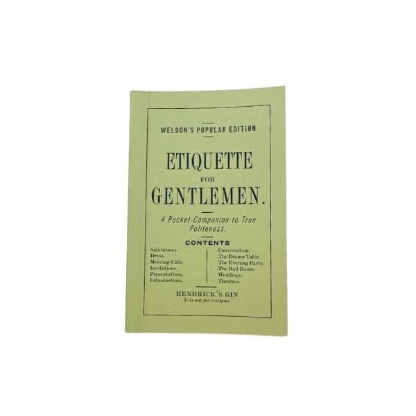 Se Hendricks "Etiquette For Gentlemen" ❤ Stort online udvalg i HENDRICKS ❤ Hurtig levering: 1 - 2 Hverdage samt billig fragt - Varenummer: BAR-693315 og barcode / Ean: på lager - Udsalg på Barudstyr | Bardisken | Merchandise Spar op til 54% - Over 454 kendte mærker på udsalg