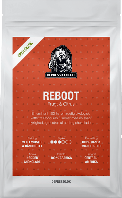 Se Depresso Coffee Kaffebønner Reboot ❤ Depresso Coffee ❤ Hurtig levering: 1 - 2 Hverdage samt billig fragt ❤ Varenummer: DC-365 og barcode / Ean:  på lager - Kæmpe udvalg i  Kaffebønner - Over 857 kendte brands på udsalg